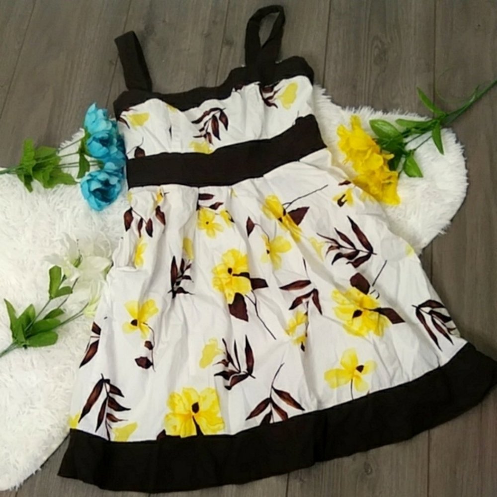2/$24 Speechles Empire Yellow Flower Print Dress